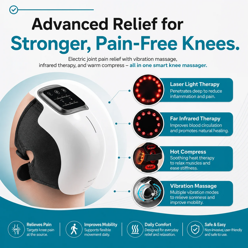 Knee Therapy Massager – Heat, Vibration & Red Light Therapy detail view